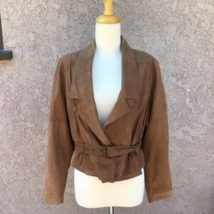 Comint Brown Genuine Leather Jacket Vintage
